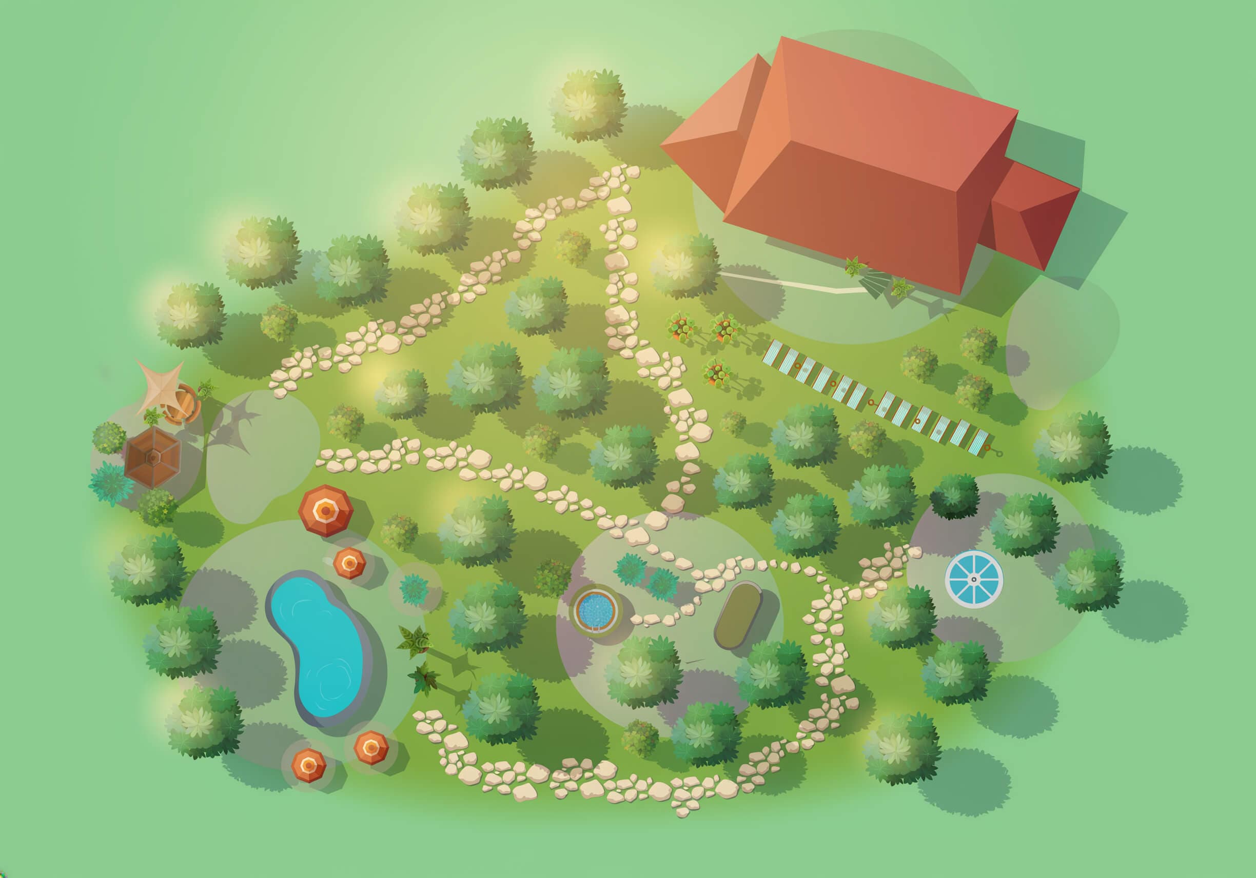 Map of Querceto - day